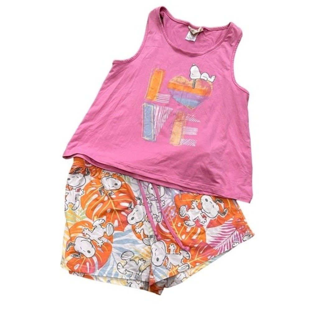 MUNKI MUNKI PEANUTS pajama shorts set woman's size medium